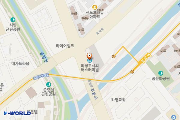 의정부터미널 위치 지도 — 경기도 의정부시 동일로 640 (금오동)