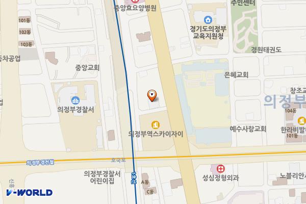 경기북부보훈지청 2층(여자화장실) 위치 지도 — 경기도 의정부시 평화로 589 (의정부동, 의정부보훈지청)