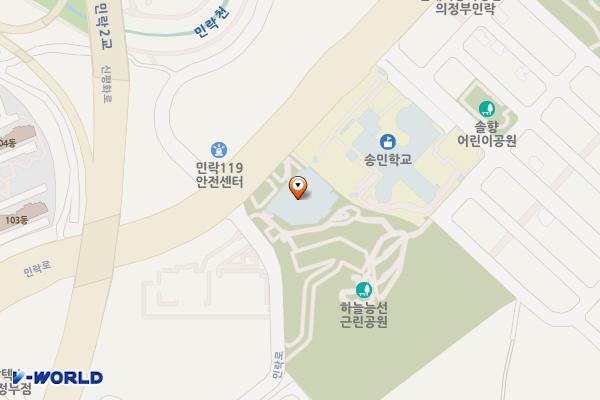 의정부미술도서관 1층 위치 지도 — 경기도 의정부시 민락로 248 (민락동, 의정부미술도서관)