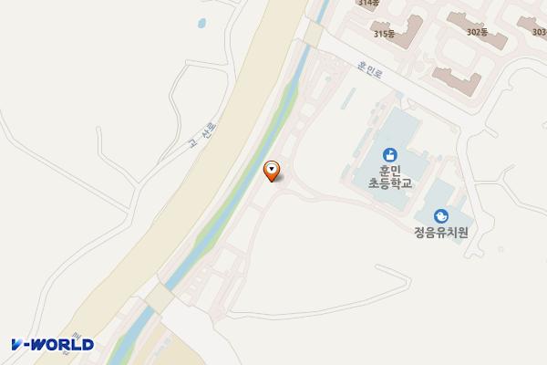왕바우근린공원 위치 지도 — 경기도 의정부시 서광로 232 (고산동)