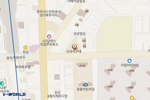 신곡지구대 위치 지도 — 경기도 의정부시 경의로 119 (의정부동, 신곡지구대)