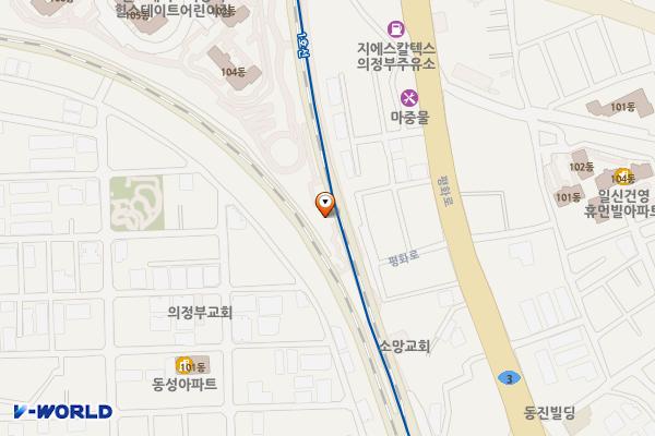 행복누리공원화장실 위치 지도 — 경기도 의정부시 가금로54번길 52, 행복누리공원 공중화장실 (가능동)