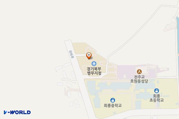경기북부병무지청 본관동 2층 위치 지도 — 경기도 의정부시 전좌로 76 (호원동, 경기도북부병무지청)