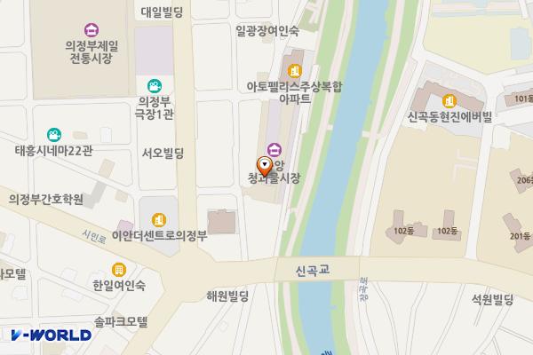의정부 청과야채시장 위치 지도 — 경기도 의정부시 호국로1346번길 145 (의정부동)