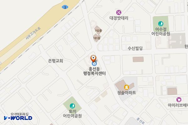 흥선동 행정복지센터 1층 위치 지도 — 경기도 의정부시 흥선로 20 (가능동, 흥선동행정복지센터)