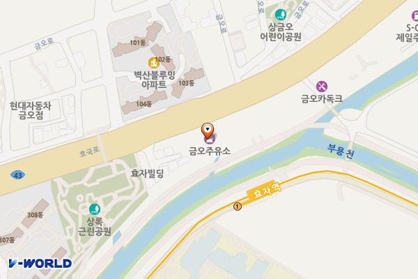 금오주유소 위치 지도 — 경기도 의정부시 호국로 1582 (금오동)