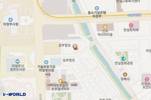 의정부시 주차관리과 위치 지도 — 경기도 의정부시 의정로46번길 25 (의정부동, 의정부시청별관)