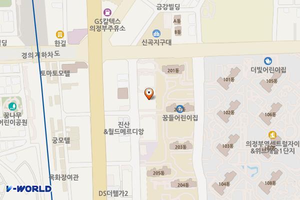 의정부1동주민센터 3층 위치 지도 — 경기도 의정부시 경의로 120, 의정부1동 주민센터 (의정부동)
