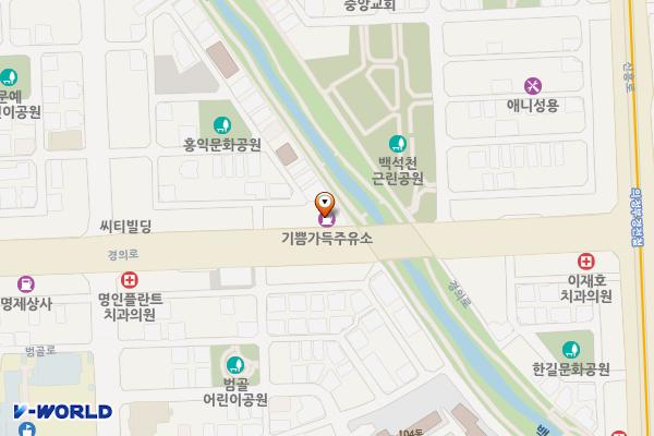 기쁨가득주유소 위치 지도 — 경기도 의정부시 경의로 45 (의정부동)