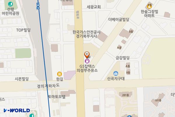 대성산업 직영 의정부주유소 위치 지도 — 경기도 의정부시 평화로 468 (의정부동)