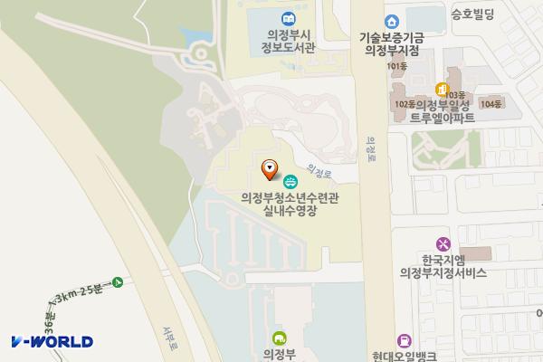 의정부시 청소년수련관 위치 지도 — 경기도 의정부시 의정로 27 (의정부동, 청소년수련관)