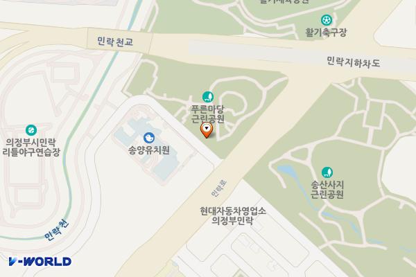 활기체육공원(축구장)화장실 위치 지도 — 경기도 의정부시 민락로 279 (민락동)