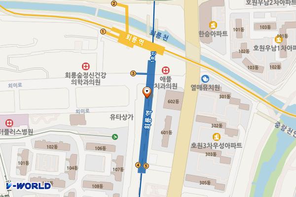 회룡역 위치 지도 — 경기도 의정부시 평화로 363 (호원동, 회룡역)
