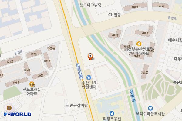 송산주유소 위치 지도 — 경기도 의정부시 충의로 94 (용현동)