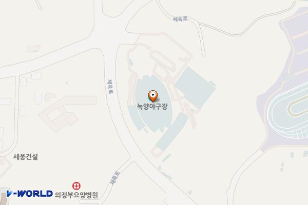 컬링경기장 2층 위치 지도 — 경기도 의정부시 체육로 136, 의정부컬링경기장 (녹양동)