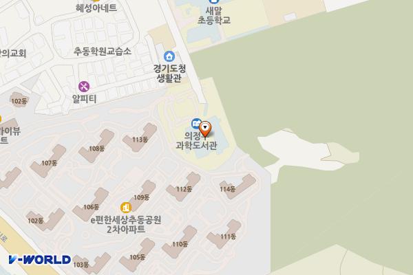 의정부과학도서관 3층 위치 지도 — 경기도 의정부시 추동로124번길 52 (신곡동, 의정부과학도서관)