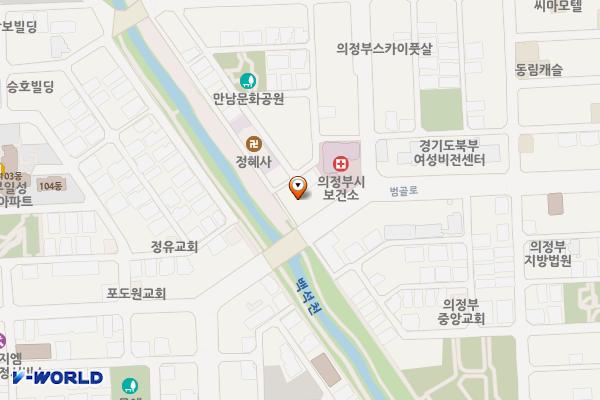 한국타이어 남부대리점 위치 지도 — 경기도 의정부시 범골로 125 (의정부동)