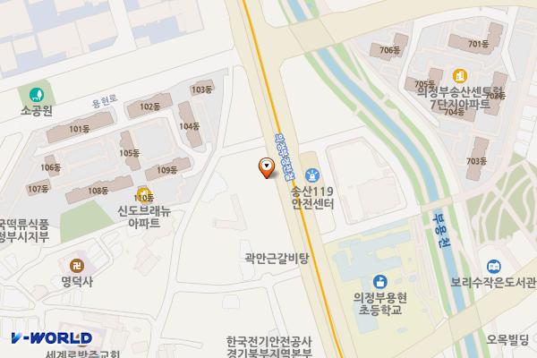 민락셀프주유소 위치 지도 — 경기도 의정부시 충의로 91 (용현동)