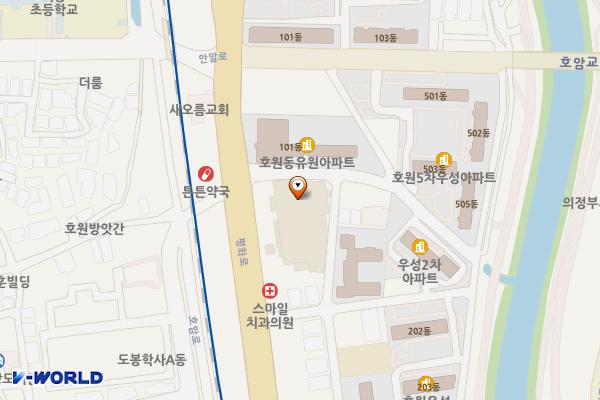 럭키할인마트 위치 지도 — 경기도 의정부시 평화로 238 (호원동)