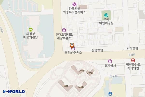 호원IC주유소 위치 지도 — 경기도 의정부시 경의로 5 (의정부동)