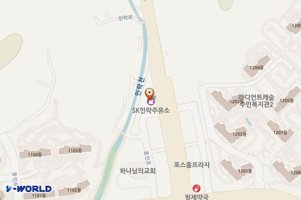 민락주유소 위치 지도 — 경기도 의정부시 민락로 403 (낙양동)