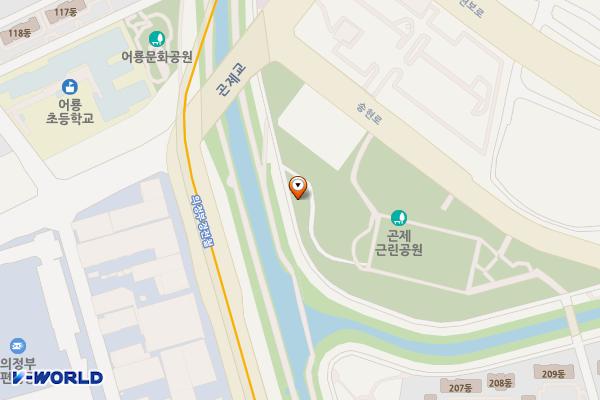 곤제근린공원 위치 지도 — 경기도 의정부시 송현로 123 (낙양동)