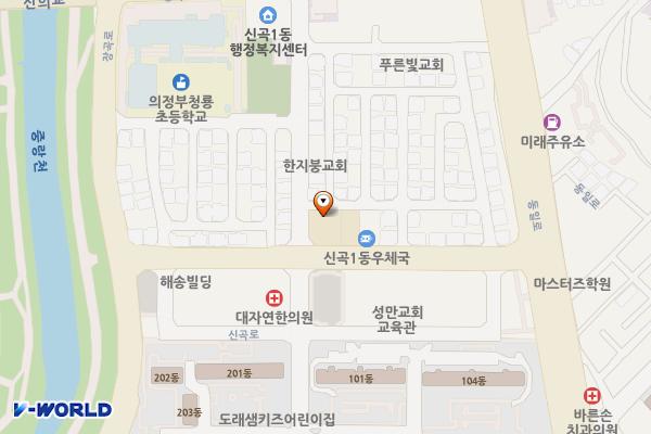 신곡1동 행정복지센터 1층 위치 지도 — 경기도 의정부시 발곡로 17 (신곡동, 신곡1동행정복지센터)