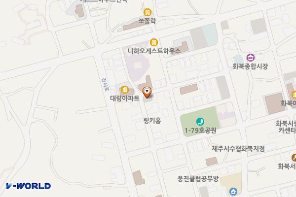 화북일동 1953 위치 지도 — 제주특별자치도 제주시 화북일동 1953