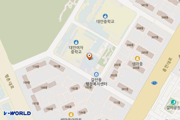 평촌학생체육관 위치 지도 — 경기도 안양시 동안구 흥안대로223번길 38(호계동, 평촌학생체육관)