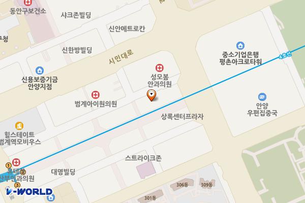 현대프라자 위치 지도 — 경기도 안양시 동안구 평촌대로223번길 16, 현대프라자 (호계동)