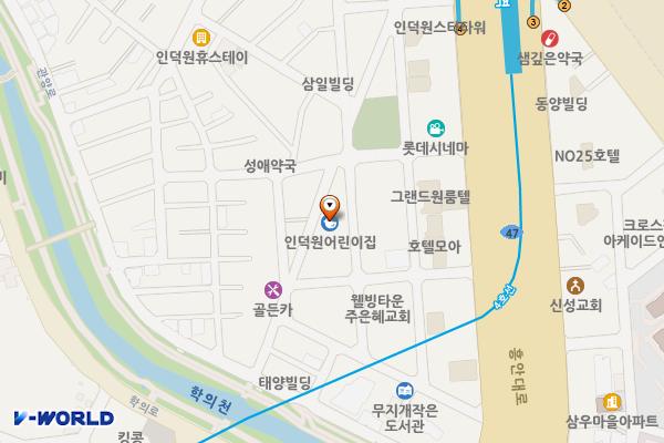 인덕원동 복지회관 위치 지도 — 경기도 안양시 동안구 인덕원로24번길 60 (관양동, 관양2동복지회관)