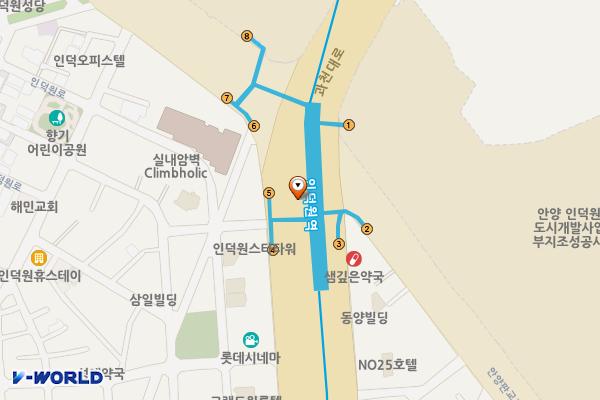 인덕원역(4호선) 공중화장실 위치 지도 — 경기도 안양시 동안구 흥안대로 529 지하