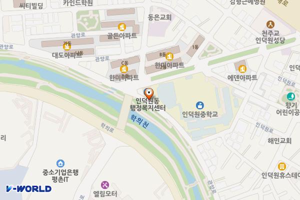 인덕원동행정복지센터공중화장실 위치 지도 — 경기도 안양시 동안구 관양로 215