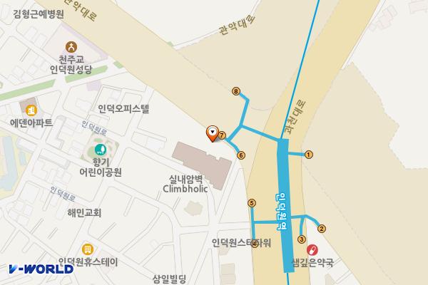 덕진빌딩 개방화장실 위치 지도 — 경기도 안양시 동안구 관악대로 486(관양동)