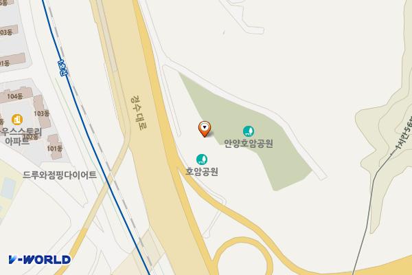 호암공원 화장실 위치 지도 — 경기도 안양시 만안구  석수동 497-5