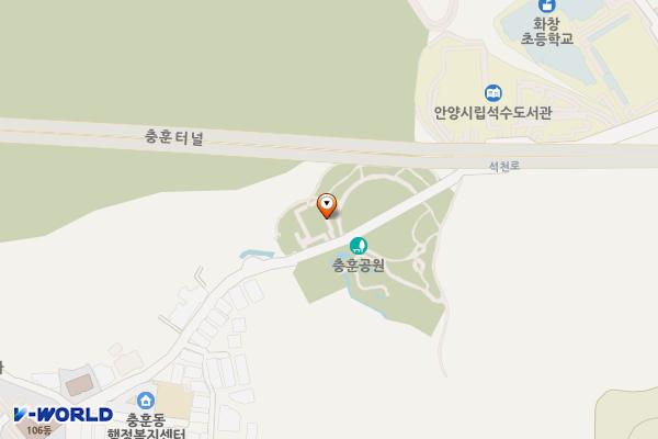 충훈공원 공중화장실 위치 지도 — 경기도 안양시 만안구 석수동 626-4