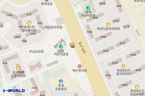 대명빌딩 개방화장실 위치 지도 — 경기도 안양시 동안구 경수대로 711(호계동)