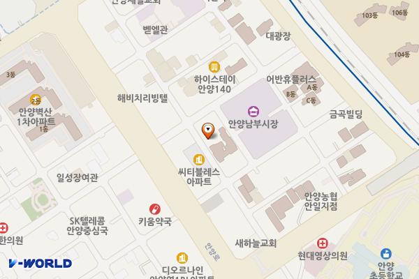 남부시장 공중화장실 위치 지도 — 경기도 안양시 만안구 장내로140번길 51 (안양동)