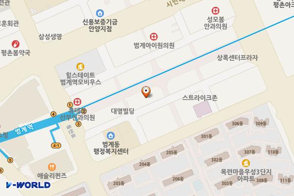 청구랜드 개방화장실 위치 지도 — 경기도 안양시 동안구 평촌대로223번길 43