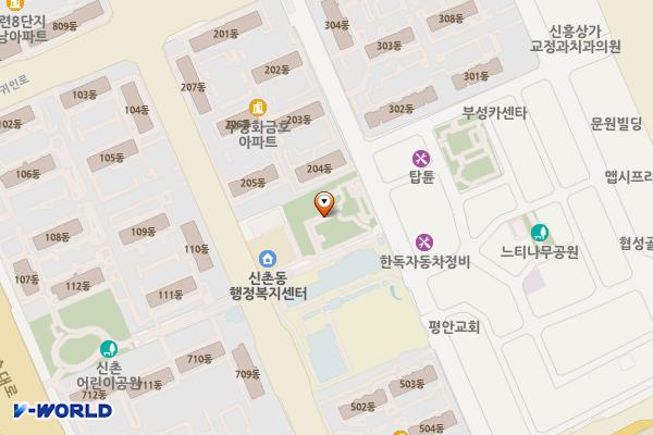 신기어린이공원 공중화장실 위치 지도 — 경기도 안양시 동안구 호계동 1056-1