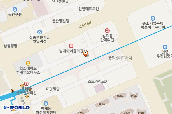 에이스프라자 위치 지도 — 경기도 안양시 동안구 평촌대로223번길 28 (호계동)