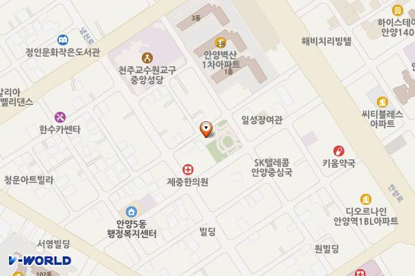 냉천어린이공원 공중화장실 위치 지도 — 경기도 안양시 만안구 안양로 263번길 31