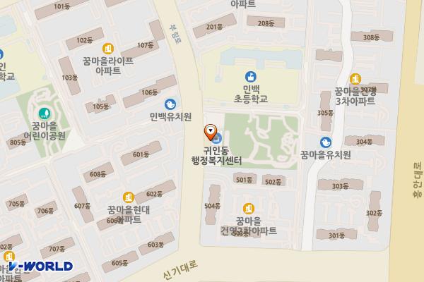 귀인동 행정복지센터 화장실 위치 지도 — 경기도 안양시 동안구 부림로 16
