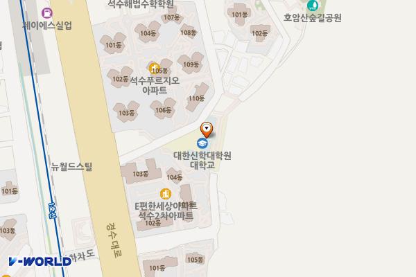 대한신학대학원대학교 개방화장실 위치 지도 — 경기도 안양시 만안구 경수대로1406번길 30(석수동)