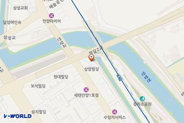 안양천 안양교 옆 공중화장실 위치 지도 — 경기도 안양시 만안구 안양동 858