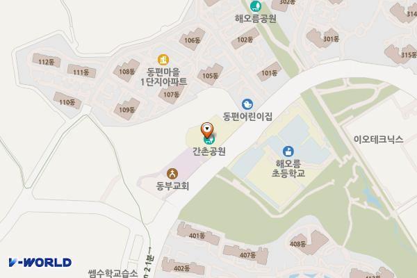 관양도서관 화장실 위치 지도 — 경기도 안양시 동안구 동편로 124 (관양동, 관양도서관)