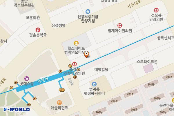 제일빌딩 위치 지도 — 경기도 안양시 동안구 평촌대로223번길 64, 제일빌딩 (호계동)