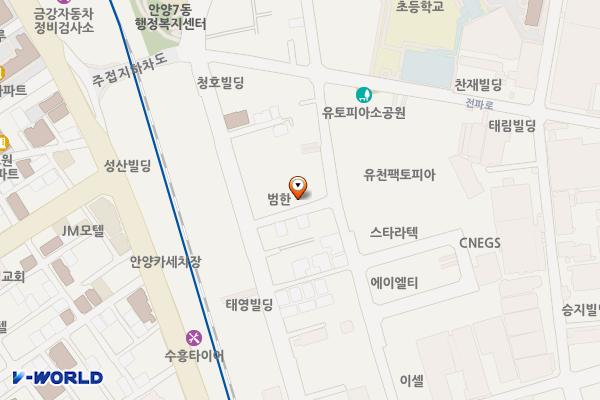 안양7동 복지회관(2층) 위치 지도 — 경기도 안양시 만안구 덕천로 94-9 (안양동, 안양7동복지회관)