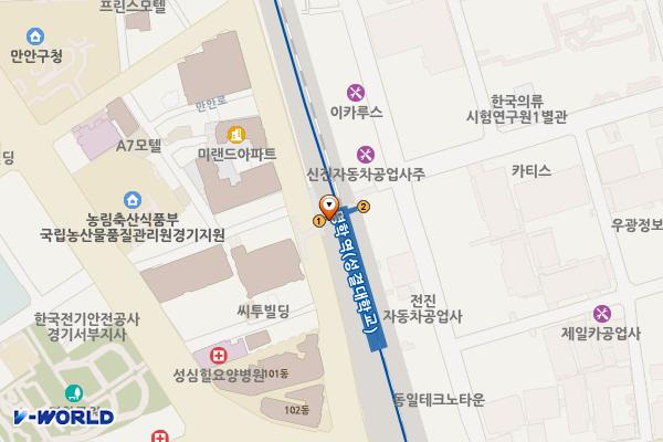 명학역(1호선) 공중화장실 위치 지도 — 경기도 안양시 만안구 만안로 20