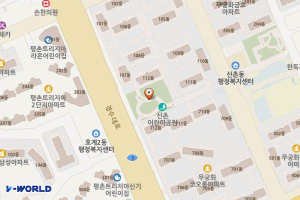 신촌어린이공원 공중화장실 위치 지도 — 경기도 안양시 동안구 호계동 1055-2